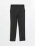 LC Waikiki Women's Extra Tight Fit Straight Trousers with Elastic Waist